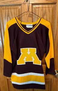 lot 67D image: Retro Vintage University of Minnesota Hockey Jersey