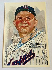lot 4A image: Harmon Killebrew Autographed Post Card, Limited Edition Numbered 0772610,000 1985 Perez-Steele Galaries #1888 Minnesota Twins Baseball
