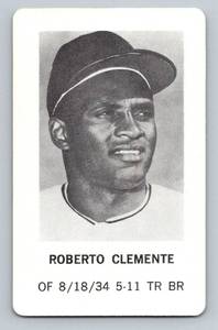 lot 6B image: Roberto Clemente 1970 Milton Bradley Vintage Baseball Card