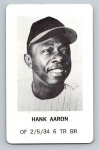 lot 8D image: Hank Aaron 1970 Milton Bradley Vintage Baseball Card