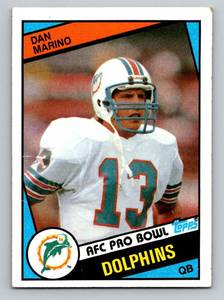 lot 14C image: Dan Marino RC 1984 Topps #123 Vintage Rookie Football Card