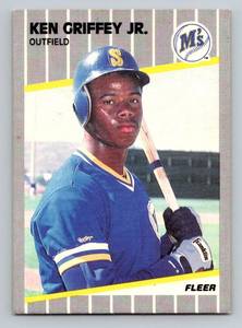 lot 22C image: Ken Griffey Jr. RC 1989 Fleer #548 Rookie Baseball Card