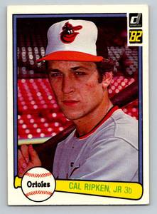 lot 25C image: Cal Ripken Jr RC #405 1982 Donruss Rookie Vintage Baseball Card