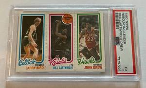 lot 5B image: Larry Bird RC PSA 5 ED 1980 Topps Rebounding Leaders #34 Vintage Rookie Basketball Card