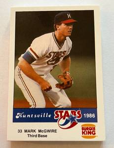 lot 27C image: Mark McGwire RC 1986 Huntsville Stars Set - Rookie Baseball Card