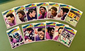 lot 133 image: 1977 Topps Minnesota Vikings 13 Card Lot - Tarkenton, Marshall, Eller, Page and More - Vintage Football Cards