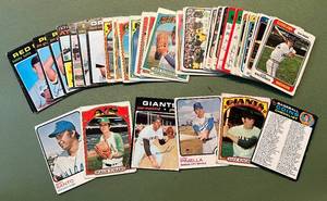 lot 134 image: 1901-1974 Topps Baseball 43 Card Vintage Lot - Santo, Fingers, Marichal and More