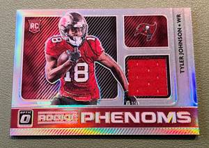 lot 139 image: Tyler Johnson RC Relic 2020 Donruss Optic Rookie Phenoms #RP-42 University of Minnesota Football Card