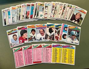 lot 141 image: 1977 Topps Football 65 Card Vintage Lot w Checklists and Stars