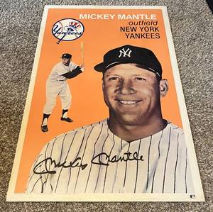 lot 144 image: Mickey Mantle 24x36 Print of 1954 Topps Baseball Card Photo