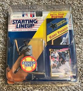 lot 151 image: Kirby Puckett 1991 Starting Lineup Figure with Case - Minnesota Twins Baseball