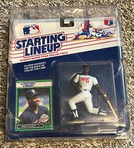 lot 150 image: Kirby Puckett 1989 Starting Lineup Figure with Case - Minnesota Twins Baseball