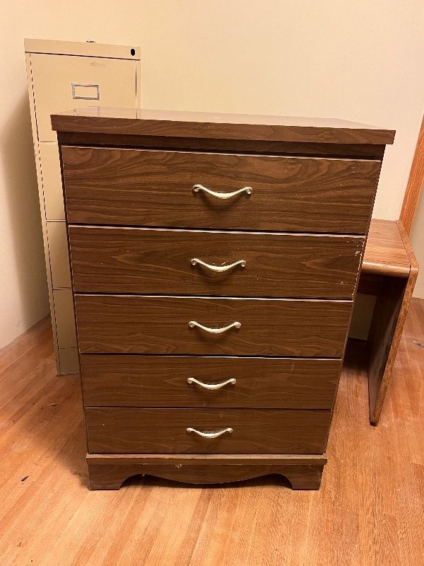 lot 22 image: Relisted No-Show...MCM Tall Boy Dresser