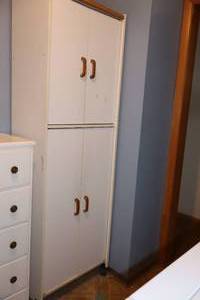 lot 12 image: Vintage Storage Cabinet on Wheels...