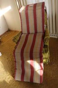 lot 10 image: New Argo Outdoor Replacement Cushion, MCM Armchair