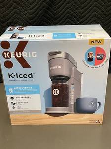 lot 1 image: Keurig K-Iced Single Serve Coffee Maker - Arctic Gray