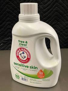 lot 9 image: 1.6 - Arm & Hammer Sensitive Skin Laundry Detergent - 105 Loads