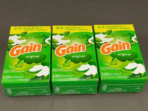 lot 10 image: 1.6 - Gain Original Dryer Sheets - 3 Pack (360 Total Sheets)