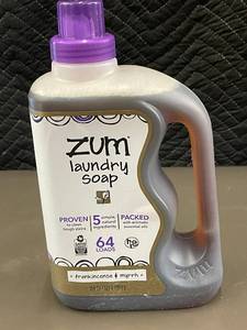 lot 54 image: 1.6 - Zum Laundry Soap Frankincense & Myrrh 64 Loads