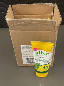 lot 225 image: 1.6 - Alba Botanica Baby Clear Mineral Sunscreen SPF 45 - 6 Pack