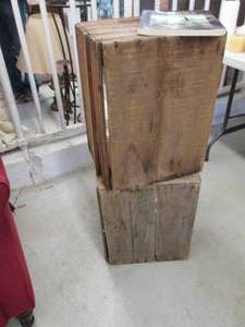 lot 197 image: Pair of Vintage wood Advertisement ...