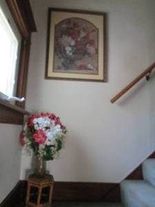 lot 231 image: Large decoratively framed floral pa...