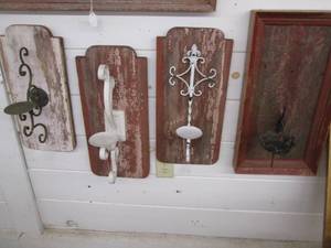 lot 132 image: Quartet of assorted cast iron wall ...