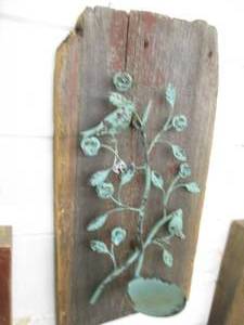 lot 142 image: Green patina style cast iron bird a...