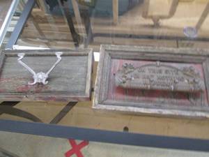 lot 75 image: Barnwood framed and cast iron adorn...