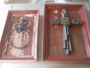 lot 98 image: Barnwood framed Cast Iron adorned t...
