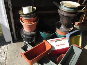 lot 46 image: Large collection of outdoor planter...