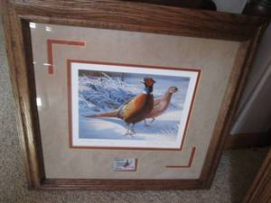 lot 5 image: Signed and numbered pheasant print ...