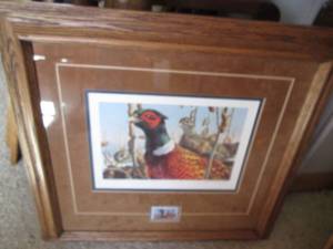 lot 7 image: Signed and numbered pheasant print ...