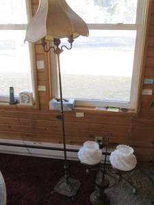 lot 316 image: Table and floor lamp...