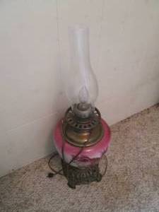 lot 270 image: Decorative electric lable lamp...