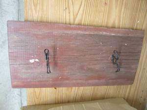lot 292 image: Barnwood coat hanger...