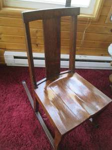 lot 322 image: Vintage wood rocking chair...