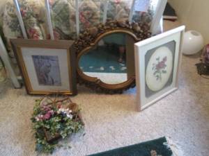 lot 327 image: Antique wood end table...