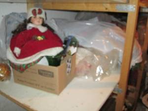 lot 335 image: Deep Shelf with a porcelain doll an...