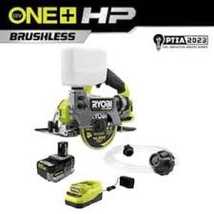 lot 26 image: RYOBI ONE HP 18V Cordless Handheld WetDry Masonry Tile Saw (Tool Only)   Customer Returns See Pictures