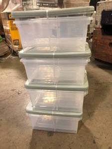 lot 9 image: Lot of Sterilite 6 Qt. Storage Box  Customer Returns See Pictures