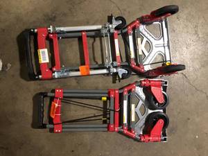 lot 44 image: Lot of Assorted Milwaukee Horizontal Capacity Convertible Truck Various Sizes and Conditions Customer Returns See Pictures