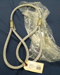 PAIR OF 2 TON WIRE ROPE ASSEMBLYS