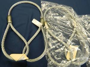 PAIR OF 2 TON WIRE ROPE ASSEMBLYS