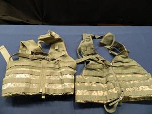 2 MILITARY ACU FIGHTING LOAD CARRIERS