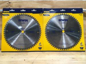 lot 58 image: Lot of 2 - Irwin 10 Circular Saw Blades Model # 1826246 10212410