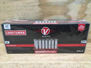 lot 81 image: Craftsman 12 Drive Metric Deep Socket Set Model # CMMT17595V 10222418