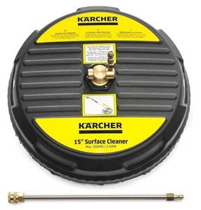 lot 50 image: Karcher 15-in 3200 PSI Rotating Surface Cleaner for Gas and Electric Pressure Washers (Retail $60.99) (0805248.10)