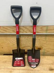 lot 29 image: BOND Lot of 2- Mini D Handle Shovels with Fiberglass Handels