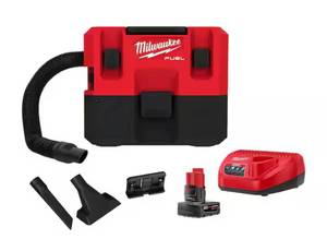 lot 4 image: MILWAUKEE M12 FUEL 12-Volt 1.6 Gal. Lithium-Ion Cordless WetDry Vacuum Kit with 6.0 Ah Battery and Charger